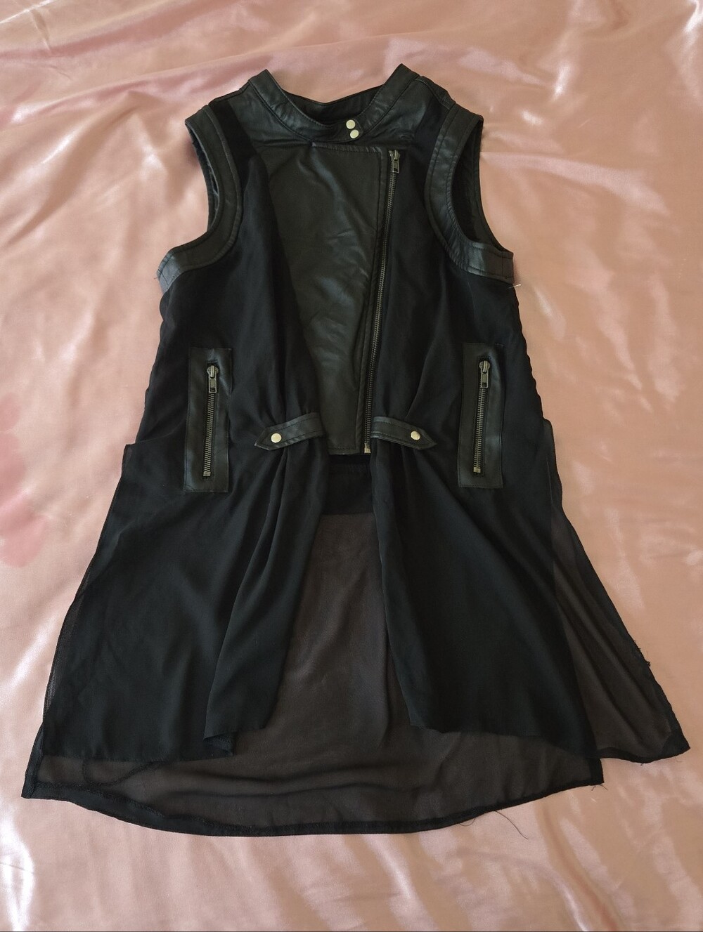 Rue 21 Faux Leather Sleeveless Jacket Vest
